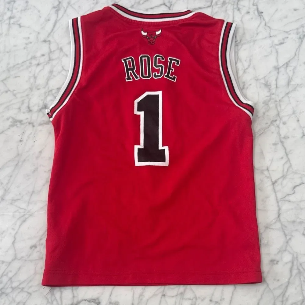 Adidas Derrick Rose #1 Youth NBA Chicago Bulls Jersey Boys Youth Size S 8-10Y